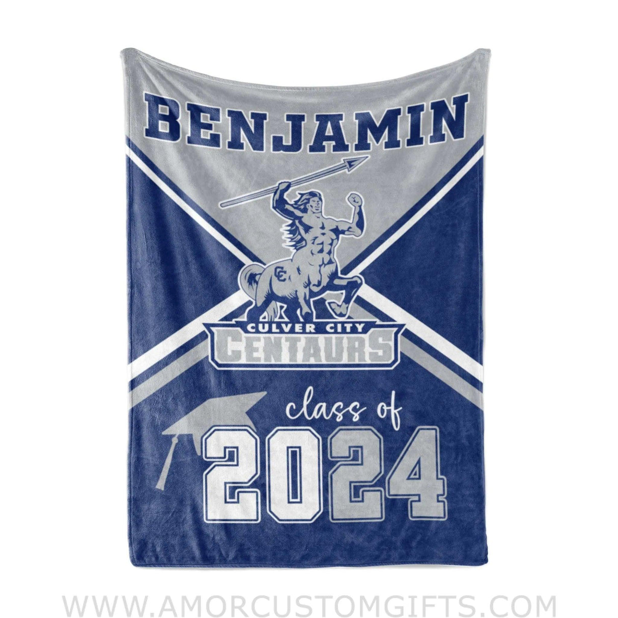 Blanket Personalized Girl Boy Blanket Class Of Graduate 2024 Fleece Blankets, Graduation Gift