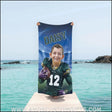 Towels Personalized Greenbay Football Packers Boy Beach Towel | Customized Football Theme Pool Towel