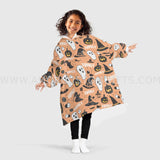 Personalized Halloween Ghost Items Snug Oversized Wearable Hoodie Blanket-Hoodie Blanket-Amor Custom Gifts