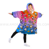 Personalized Hello Kitty Anime Characters Snug Oversized Wearable Hoodie Blanket-Hoodie Blanket-Amor Custom Gifts