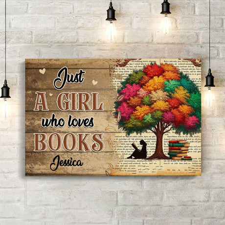 Posters, Prints, & Visual Artwork Personalized Home Decor Book Lovers - Custom Name Poster Canvas Print