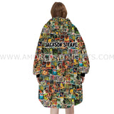 Personalized Horror Movie Posters Halloween Snug Oversized Wearable Hoodie Blanket-Hoodie Blanket-Amor Custom Gifts