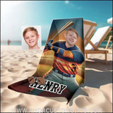 Towels Personalized MLB Houston Baseball Boy Astros Photo Beach Towel