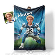 Blankets Personalized Indianapolis Football Boy Colts Photo Blanket | Custom Name & Face Boy Blanket