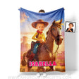 Blankets Personalized Jessie Girl Toy Story Photo Blanket | Custom Name & Face Girl Blanket