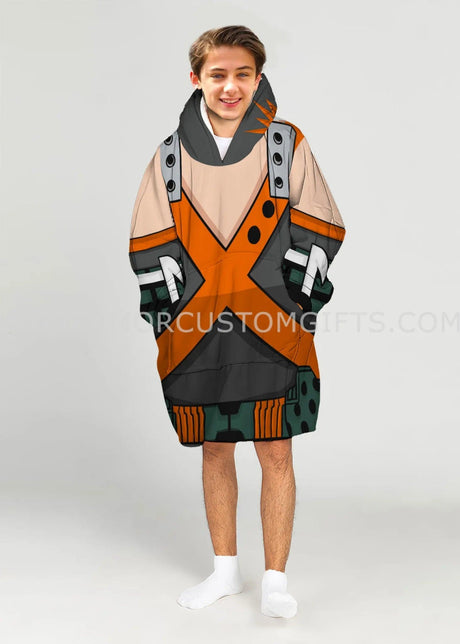 Personalized Katsuki Bakugo - My Hero Academia Snug Oversized Wearable Hoodie Blanket-Hoodie Blanket-Amor Custom Gifts