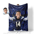 Blankets Personalized LA Football Boy Chargers Photo Blanket | Custom Name & Face Boy Blanket