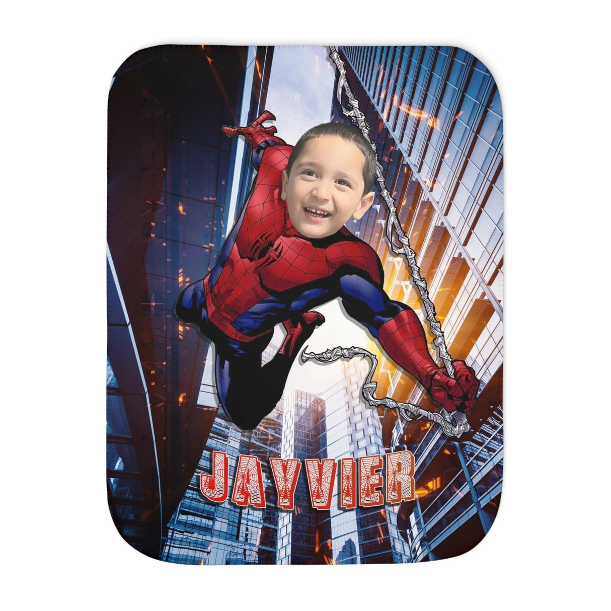 Blankets Personalized Little Boys Superhero Spider Blanket | Kids Custom Superhero Blanket