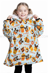 Personalized Magic World Fall Halloween Food Snug Oversized Wearable Hoodie Blanket-Hoodie Blanket-Amor Custom Gifts