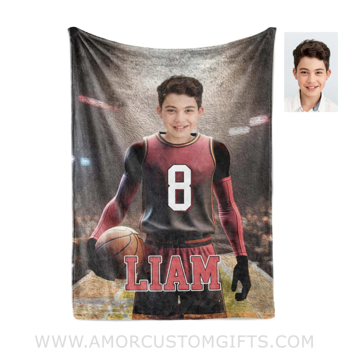 Personalized Nba Miami Basketball Boy Heat Photo Blanket Blankets