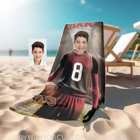 Personalized Nba Miami Heat Photo Beach Towel Towels