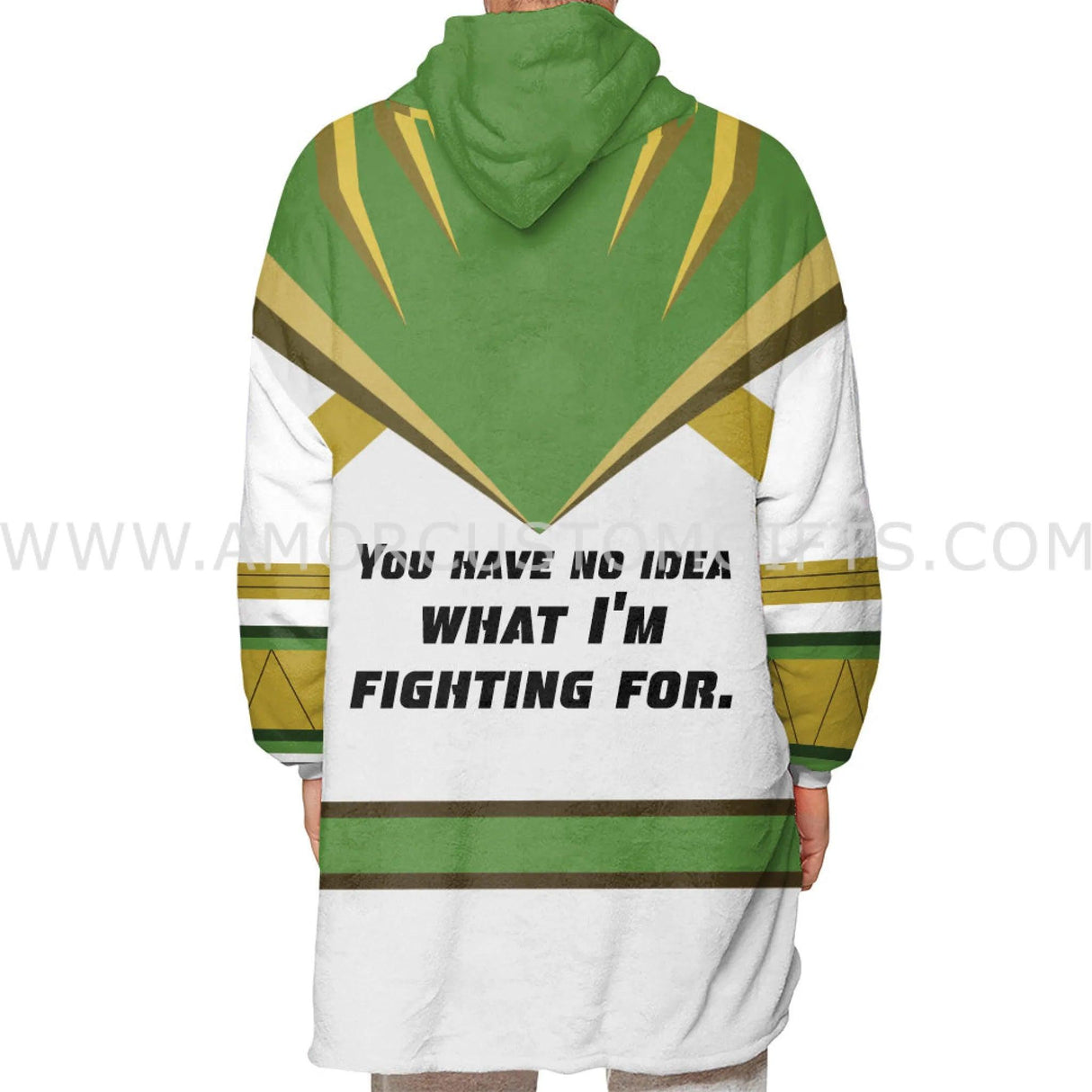 Personalized Mighty Morphin Power Rangers Snug Oversized Wearable Hoodie Blanket-Hoodie Blanket-Amor Custom Gifts