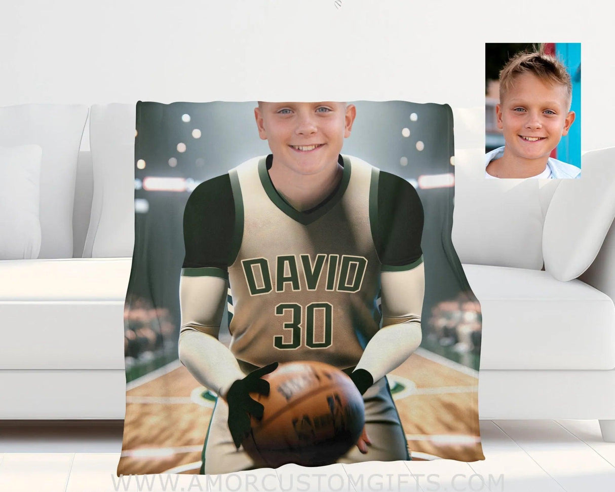 Personalized Nba Milwaukee Bucks Photo Blanket Blankets