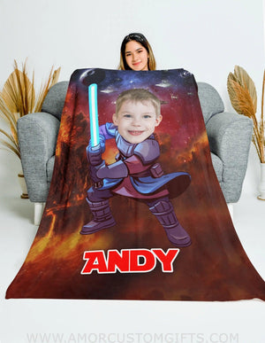 Blankets Personalized Monk Light Sabber Jedi Photo 2 Blanket