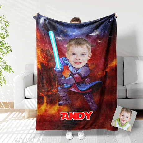 Blankets Personalized Monk Light Sabber Jedi Photo 2 Blanket