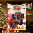 Blankets Personalized Monster Truck 2 Blanket | Custom Face & Name Vehicle Boy Photo Blanket