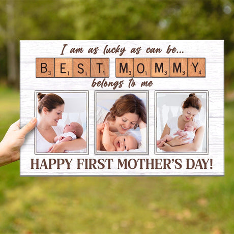 Posters, Prints, & Visual Artwork Personalized Mother's Day Best Mommy - Custom Photo & Name Poster Canvas Print