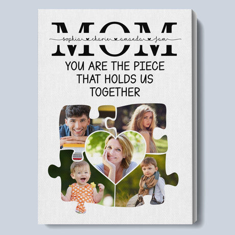 Posters, Prints, & Visual Artwork Personalized Mother's Day Custom Photo Puzzle - Custom Photo Poster Canvas Print