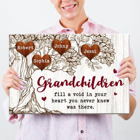 Posters, Prints, & Visual Artwork Personalized Mother's Day Grandchildren - Custom Name Poster Canvas Print