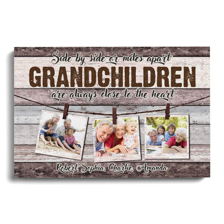 Posters, Prints, & Visual Artwork Personalized Mother's Day Grandchildren - Custom Photo & Name Poster Canvas Print