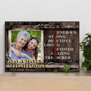 Posters, Prints, & Visual Artwork Personalized Mother's Day GRANDMA Custom Name - Custom Photo & Name Poster Canvas Print