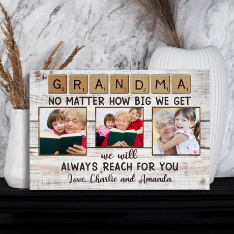 Posters, Prints, & Visual Artwork Personalized Mother's Day Grandma - Custom Photo & Name Poster Canvas Print