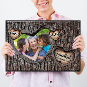 Posters, Prints, & Visual Artwork Personalized Mother's Day Grandma Heart - Custom Photo & Name Poster Canvas Print