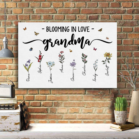 Posters, Prints, & Visual Artwork Personalized Mothers Day Grandma's Garden - Custom Name Poster Canvas Print