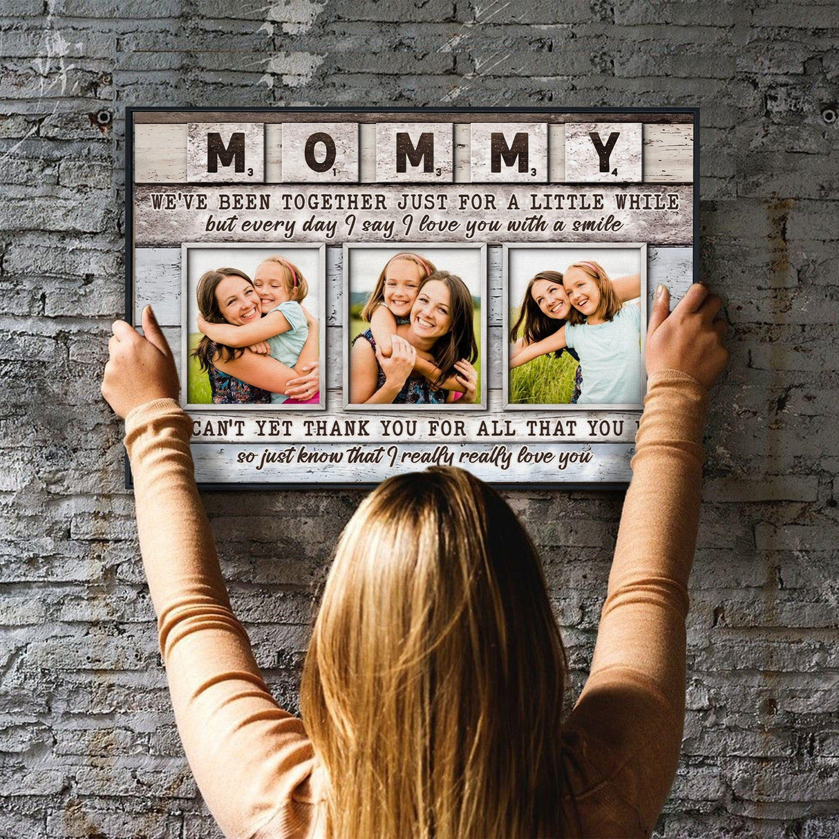 Posters, Prints, & Visual Artwork Personalized Mother's Day I Love You Mom - Custom Photo Poster Canvas Print