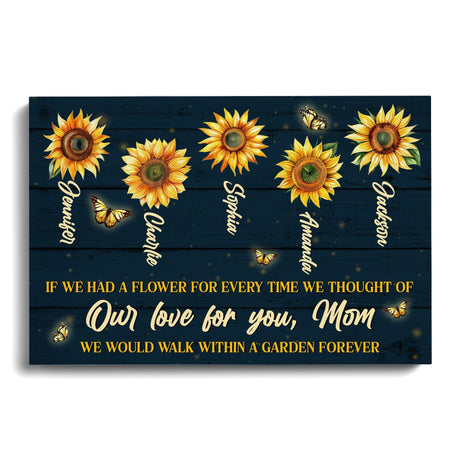 Posters, Prints, & Visual Artwork Personalized Mother's Day Love For You MOM - Custom Name Poster Canvas Print