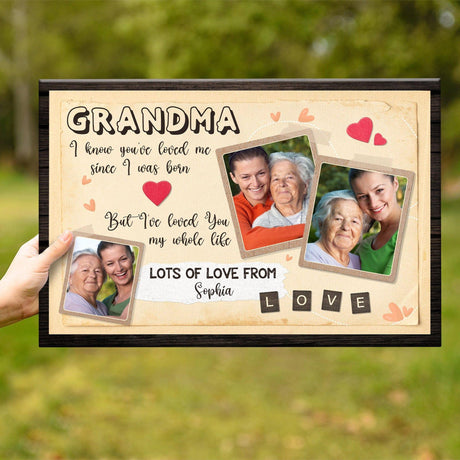 Posters, Prints, & Visual Artwork Personalized Mother's Day Love Grandma - Custom Photo & Name Poster Canvas Print