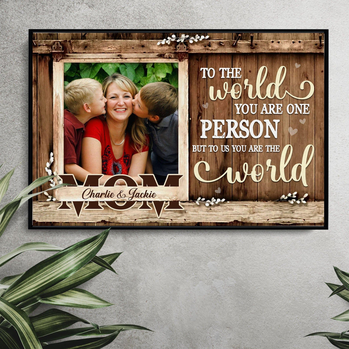 Posters, Prints, & Visual Artwork Personalized Mother's Day Mom Custom Photo - Custom Photo & Name Poster Canvas Print