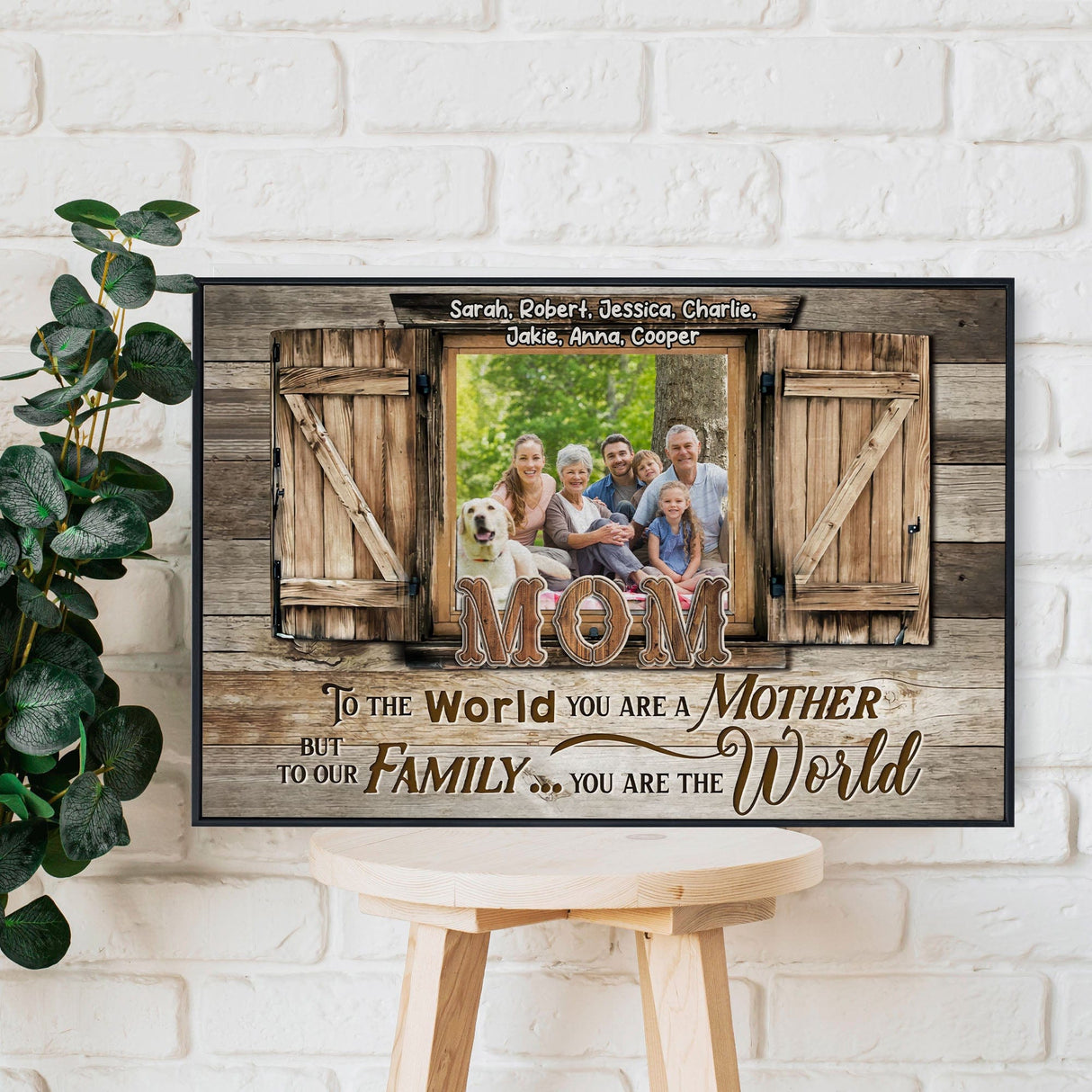 Posters, Prints, & Visual Artwork Personalized Mother's Day Mom Custom Photo - Custom Photo & Name Poster Canvas Print