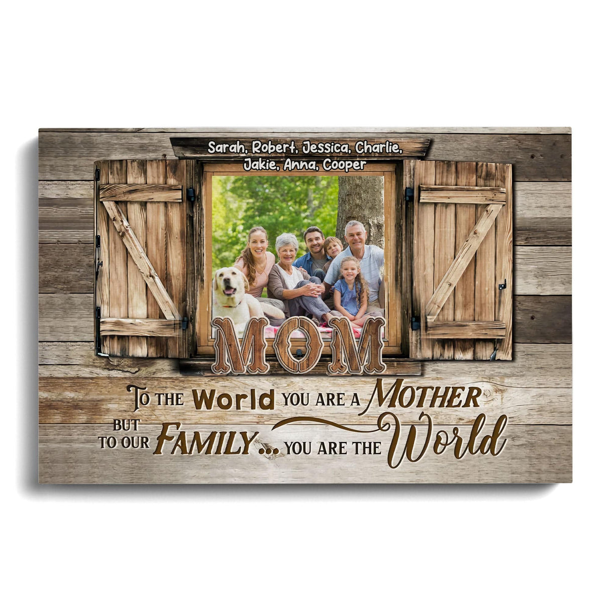 Posters, Prints, & Visual Artwork Personalized Mother's Day Mom Custom Photo - Custom Photo & Name Poster Canvas Print