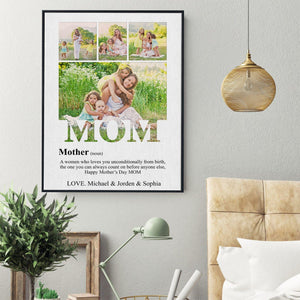 Posters, Prints, & Visual Artwork Personalized Mother's Day Mom Mother - Custom Photo & Name Poster Canvas Print