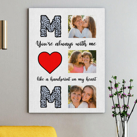 Posters, Prints, & Visual Artwork Personalized Mothers Day MOM You're Always With Me - Custom Photo Poster Canvas Print