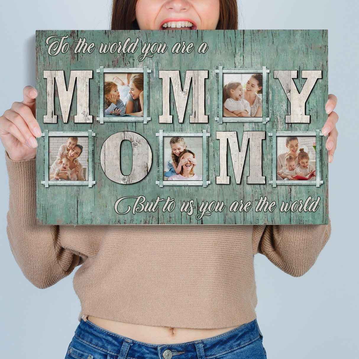 Posters, Prints, & Visual Artwork Personalized Mother's Day Mommy Custom Photo - Custom Photo & Name Poster Canvas Print