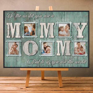 Posters, Prints, & Visual Artwork Personalized Mother's Day Mommy Custom Photo - Custom Photo & Name Poster Canvas Print