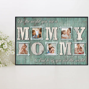 Posters, Prints, & Visual Artwork Personalized Mother's Day Mommy Custom Photo - Custom Photo & Name Poster Canvas Print