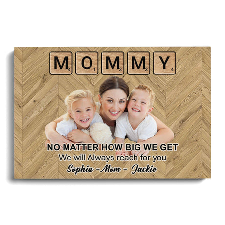 Posters, Prints, & Visual Artwork Personalized Mother's Day Mommy - Custom Photo & Name Poster Canvas Print