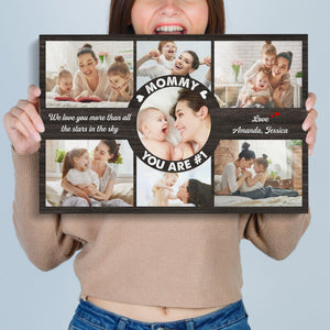 Posters, Prints, & Visual Artwork Personalized Mother's Day Mommy You Are #1 - Custom Photo & Name Poster Canvas Print