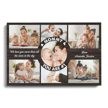 Posters, Prints, & Visual Artwork Personalized Mother's Day Mommy You Are #1 - Custom Photo & Name Poster Canvas Print