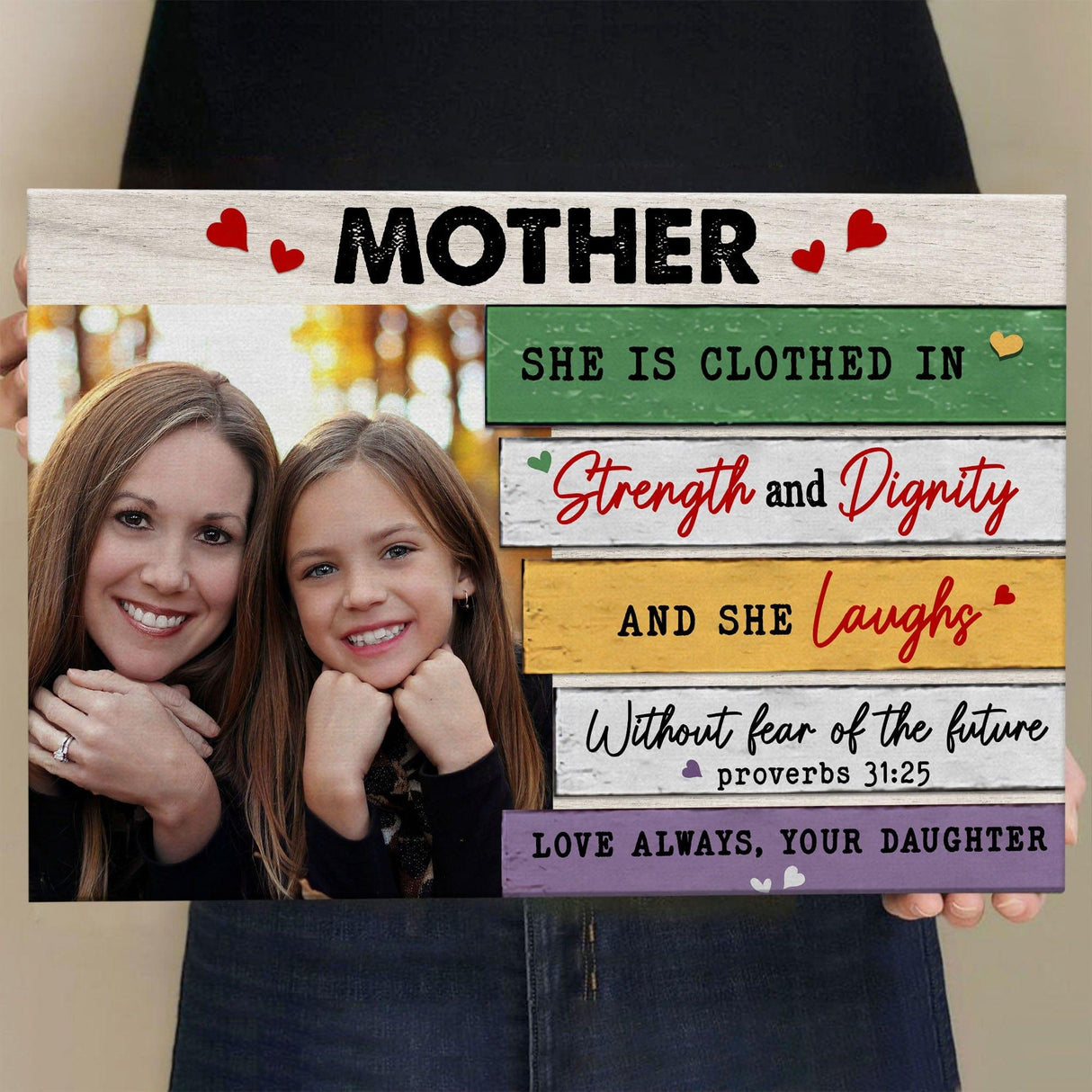 Posters, Prints, & Visual Artwork Personalized Mother's Day Mother Custom Photo - Custom Photo Poster Canvas Print