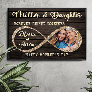 Posters, Prints, & Visual Artwork Personalized Mother's Day Mother & Daughter - Custom Photo & Name Poster Canvas Print