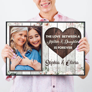 Posters, Prints, & Visual Artwork Personalized Mother's Day Mother & Daughter - Custom Photo & Name Poster Canvas Print