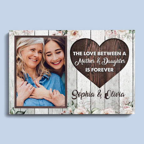 Posters, Prints, & Visual Artwork Personalized Mother's Day Mother & Daughter - Custom Photo & Name Poster Canvas Print