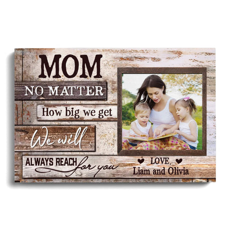 Posters, Prints, & Visual Artwork Personalized Mother's Day To My Mom - Custom Photo & Name Poster Canvas Print