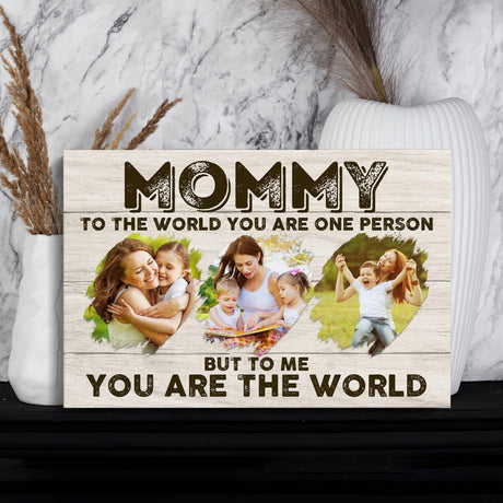 Posters, Prints, & Visual Artwork Personalized Mother's Day You Are The World - Custom Photo Poster Canvas Print