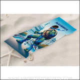 Towels Personalized Mutant Turtle Blue Bandana In Washington DC Capital Hill Beach Towel | Customized Ninja Boy Theme Pool Towel