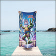 Towels Personalized Mutant Turtle Blue Bandana Victory V Hand Gesture Beach Towel | Customized Ninja Boy Theme Pool Towel